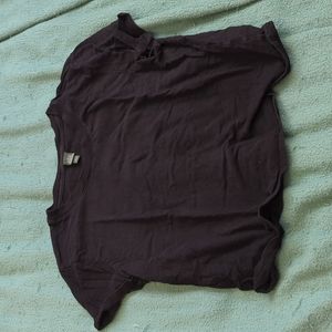 Cropped Black Tee